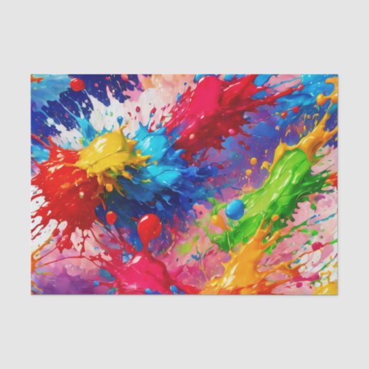 Papier Mousseline Peinture humide colorée design (Recto)