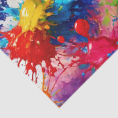 Papier Mousseline Peinture humide colorée design (Détail)