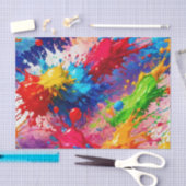 Papier Mousseline Peinture humide colorée design (Artisanat)