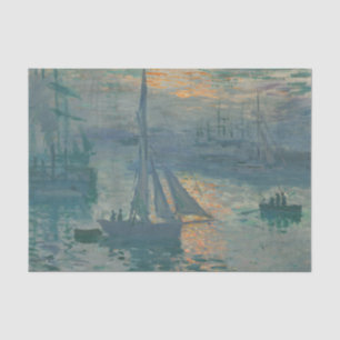 Papier Mousseline Peinture impressionniste marine du lever de soleil