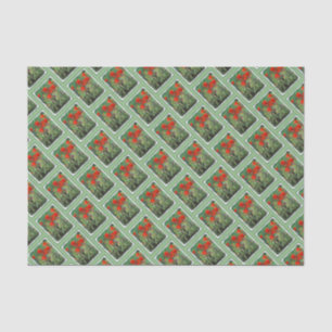 Papier Mousseline Peinture indienne de pinceau - Art Fleur original