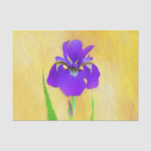 Papier Mousseline Peinture Iris à pois pourpre - Chien original mign