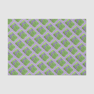 Papier Mousseline Peinture Iris Violet - Art Fleur Originale
