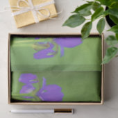 Papier Mousseline Peinture Iris Violet - Art Fleur Originale (Cadeau)