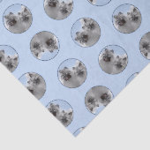 Papier Mousseline Peinture Keeshond 2 Keeshonden Original Chien Art (Détail)