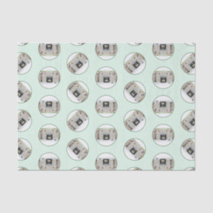 Papier Mousseline Peinture Keeshond Chiot de Noël par foyer Art