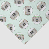 Papier Mousseline Peinture Keeshond Chiot de Noël par foyer Art (Détail)