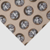 Papier Mousseline Peinture Keeshond Playtime Cute Original Chien Art (Détail)