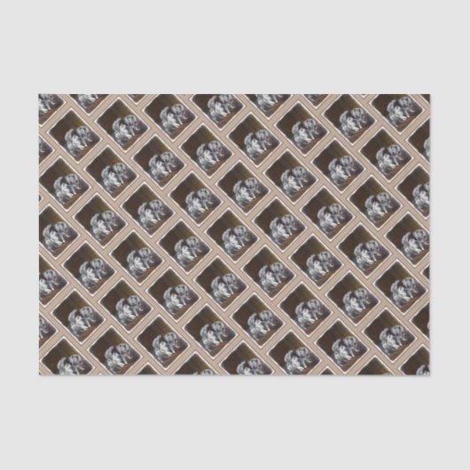 Papier Mousseline Peinture Keeshond Playtime - Jolie art original ch (Recto)