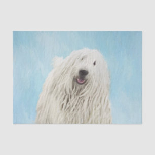 Papier Mousseline Peinture Komondor - Cute Original Chien Art