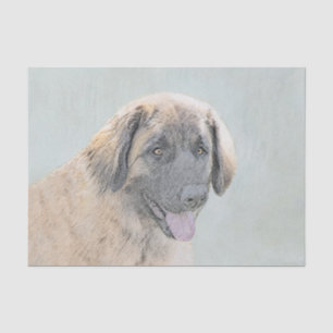 Papier Mousseline Peinture Leonberger - Joli art original chien