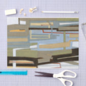 Papier Mousseline Peinture libre moderne d'expression par le Normand (Artisanat)