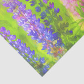 Papier Mousseline Peinture Lupine - Art Fleur Original (Détail)