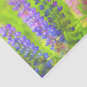 Papier Mousseline Peinture Lupine Art Fleur sauvage original (Détail)