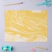 Papier Mousseline Peinture marbré jaune Lumière Texture d'art Abstra (Artisanat)