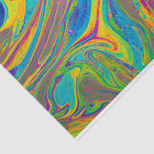 Papier Mousseline Peinture marbrée (Détail)