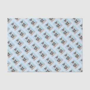 Papier Mousseline Peinture (miniature) de Schnauzer - chien original