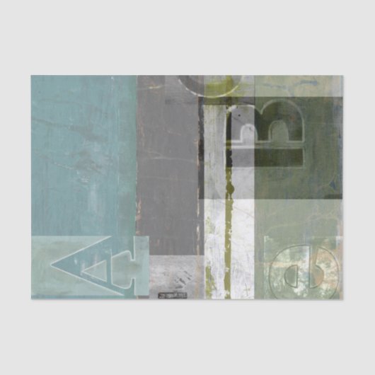 Papier Mousseline Peinture moderne avec lettres assorties (Recto)