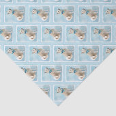 Papier Mousseline Peinture norvégienne Buhund - jolie art original c (Détail)