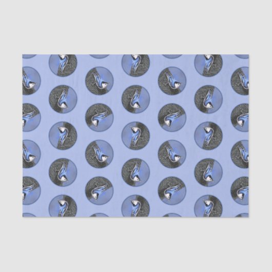 Papier Mousseline Peinture Nuthatch à poitrine blanche Oiseau origin (Recto)