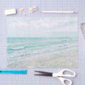 Papier Mousseline Peinture Ocean Waves Aqua Aquarelle bleu clair (Artisanat)