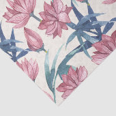 Papier Mousseline Peinture orientale de calligraphie de lotus (Détail)