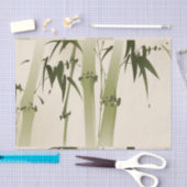 Papier Mousseline Peinture orientale de style, branches 2 de bambou (Artisanat)