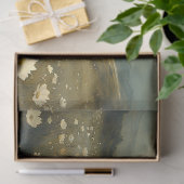 Papier Mousseline Peinture Paysage vintage Fleurs blanches Découpage (Cadeau)