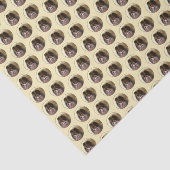 Papier Mousseline Peinture Poméranienne Noir et Tan Art Chien origin (Détail)