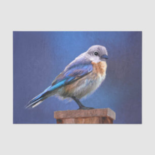 Papier Mousseline Peinture pour oiseaux bleus (femelle) - Art origin