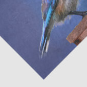 Papier Mousseline Peinture pour oiseaux bleus (femelle) - Art origin (Détail)