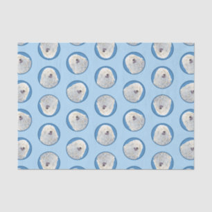 Papier Mousseline Peinture Puli Crème blanche mignonne Art Chien ori