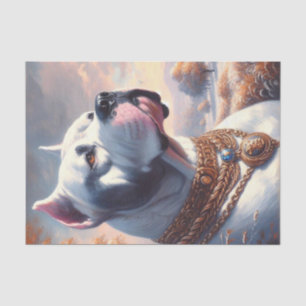 Papier Mousseline Peinture rétro Dogo Argentino