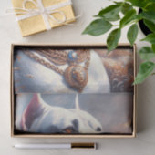 Papier Mousseline Peinture rétro Dogo Argentino (Cadeau)