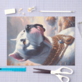 Papier Mousseline Peinture rétro Dogo Argentino (Artisanat)