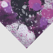 Papier Mousseline Peinture rose noir blanc éclaboussure Abstraite Dé (Détail)