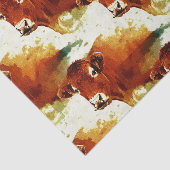 Papier Mousseline Peinture rouge de vache (Détail)