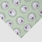 Papier Mousseline Peinture Samoyed Blanc mignonne Original Animal Ch (Détail)