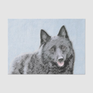 Papier Mousseline Peinture Schipperke - Cute Original Chien Art
