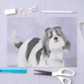 Papier Mousseline Peinture Shih Tzu - Cute Original Chien Art (Artisanat)