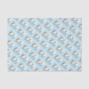 Papier Mousseline Peinture Sibérienne Husky Puppy - Art Chien origin