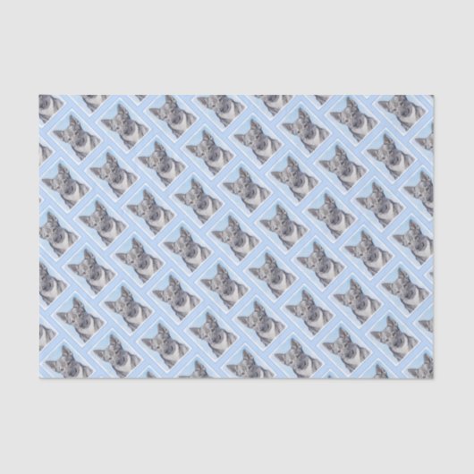 Papier Mousseline Peinture Suédoise Vallhund - Cute Original Chien A (Recto)