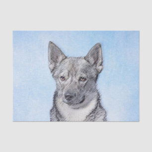 Papier Mousseline Peinture Suédoise Vallhund - Cute Original Chien A