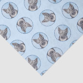 Papier Mousseline Peinture suédoise Vallhund Cute Original Chien Art (Détail)