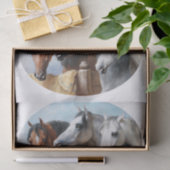 Papier Mousseline Peinture victorienne à trois chevaux authentique ( (Cadeau)