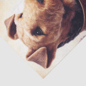 Papier Mousseline Peinture vintage Airedale Terrier (Détail)