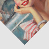 Papier Mousseline Peinture vintage magnifique pour fille (Détail)