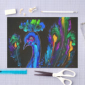 Papier Mousseline Peinture Whimsical Peacock (Artisanat)