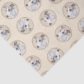 Papier Mousseline Peinture Whippet Brindle Blanc Original Chien Art (Détail)