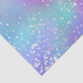 Papier Mousseline Peintures Holo violettes et bleues Iridescentes (Détail)